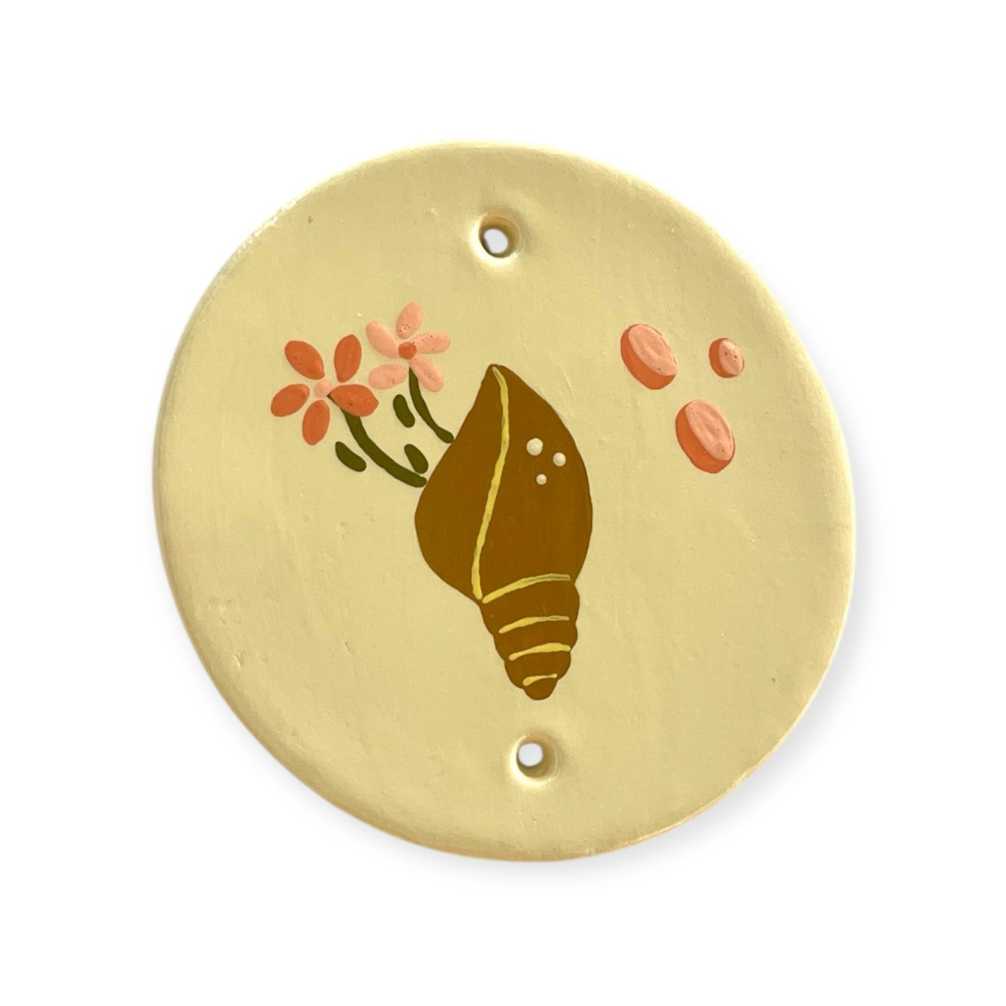 Conque fleurie beige 2