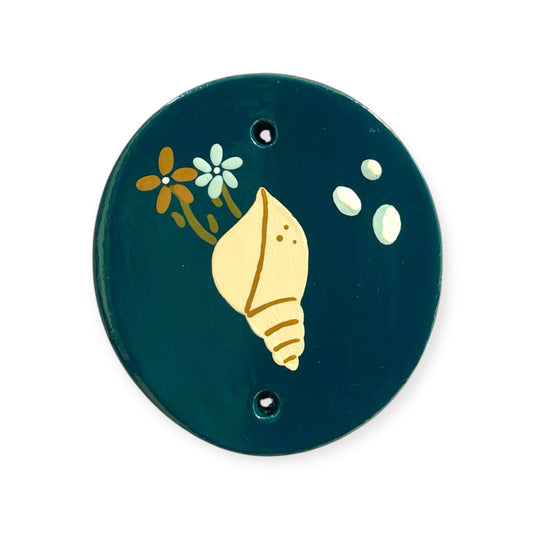 Conque fleurie bleu